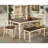 Whiteowing Whitesburg Cottage Rectangular Dining Bench, Brown & Antique White
