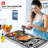 Gasland Chef 36" 5 Burner Gas Cooktop with Reversible Cast Iron Grill/Griddle, NG/LPG Convertible