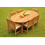 Zain Outdoor 11 - Piece Teak Dining Set-1341264897-1341264896