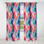 Rose et bleu Reverie Marble I - Rideau de marbre abstrait - Rideau de marbre occultant - 1 panneaux-107538830