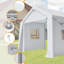 Garage portatif robuste de 10 pi x 20 pi, remise extérieure imperméable avec 4 portes et fenêtres à enroulement ventilées, abri polyvalent pour motos, voitures, outils, bois de chauffage, blanc
