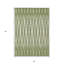 Tapis extérieur lavable à motif géométrique vert et ivoire 3 pi x 5 pi