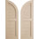 Timberthane deux persiennes égales avec volets en faux bois à dessus en arche (par paire)