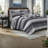 Premium King Bedding Sets, Microfiber Cotton Stripe Design For Home
