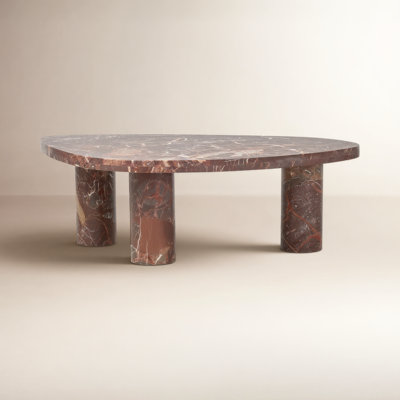 Moraga 48" Genuine Marble Coffee Table