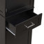 Grande armoire de rangement pour salle de bain, armoire de rangement autoportante avec deux tiroirs de tailles différentes et tablette réglable, panneau de fibres à densité moyenne avec finition peinte-21174065-10855047