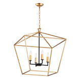 Portwood 4 - Light Dimmable Lantern Geometric Chandelier