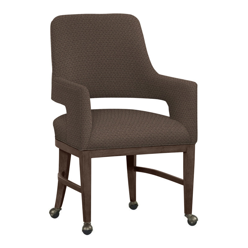 Josie Upholstered Arm Chair, Perigold Posh Oat, Hazelnut