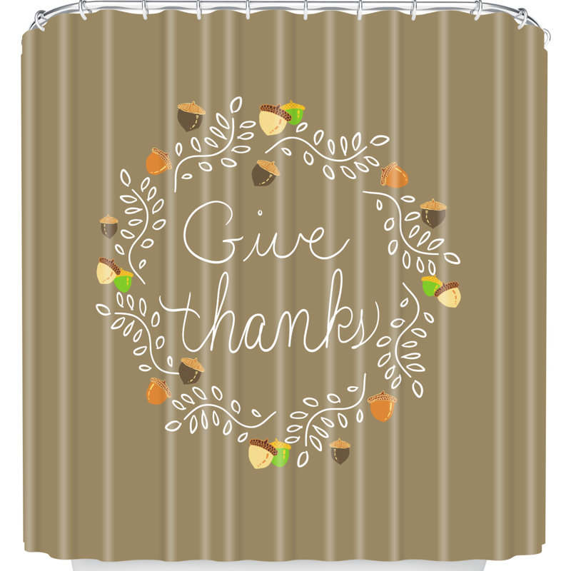 Rideau de douche simple giving merci