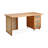 Brown Rectangular Solid Wood+Rattan desk-1329116568