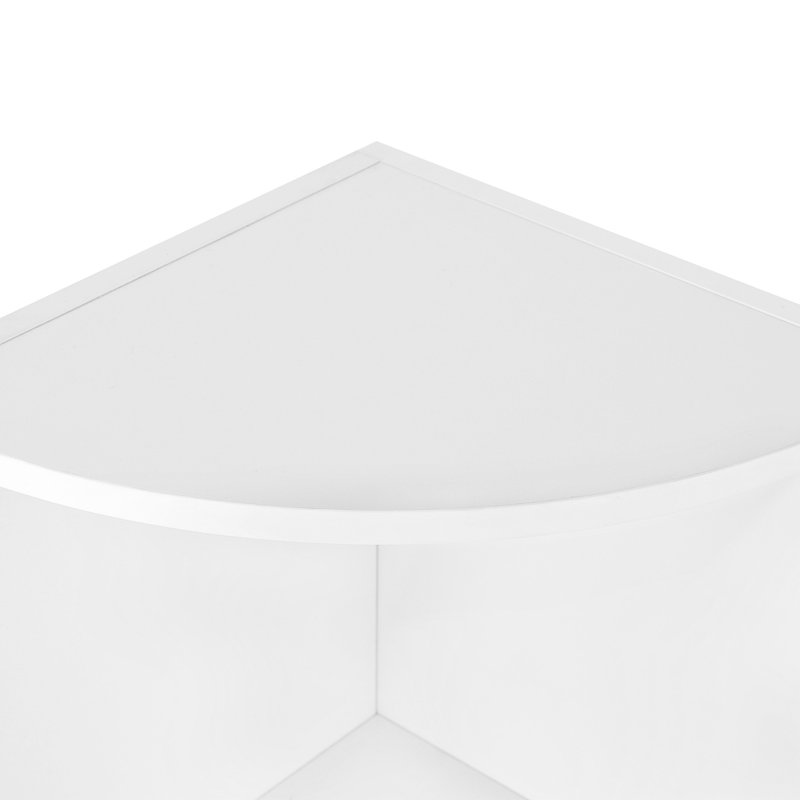 Galaviz 129.5cm H x 30cm W Corner Bookcase, White