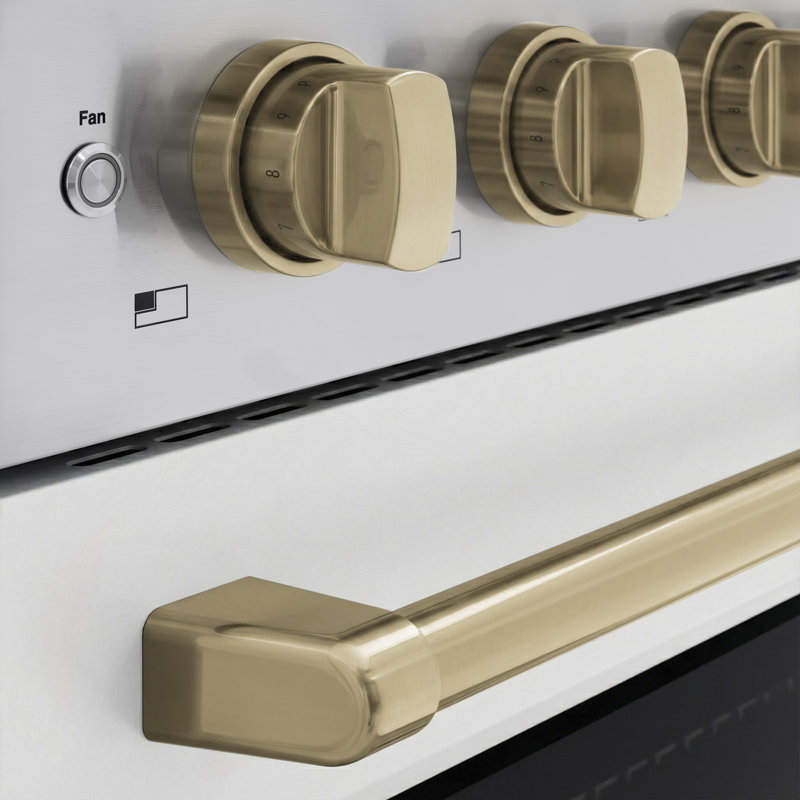 ZLINE Autograph 36 in. Paramount Induction Range with 5 Element Cooktop & Champagne Bronze Accents, Champagne Bronze