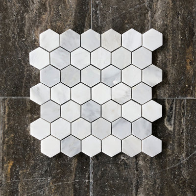Arabescato Marble Honeycomb Mosaic Wall Tile
