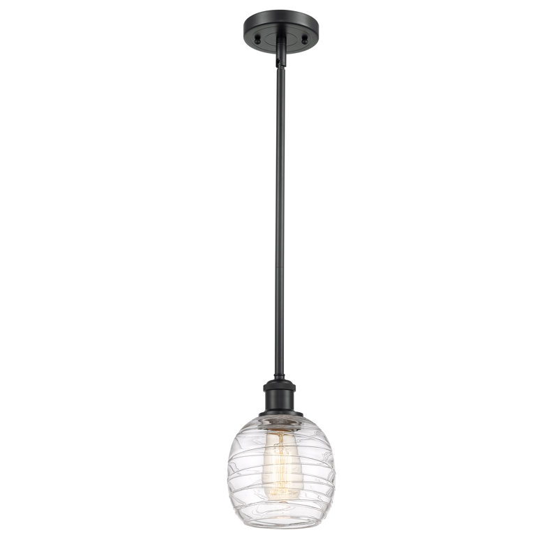 Luminaire suspendu sphère 1 lumière Amila, Noir mat