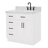 Tidworth 36'' Solid Wood Single Bathroom Vanity with 1.5'' Carrara Marble Top-1258220396-1258220397-1223780556