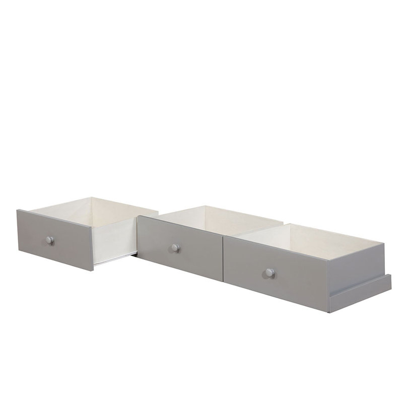 Wapakoneta 3 Drawer Storage Drawer, Gray