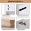 Ensemble de meuble-lavabo mural simple 17 po Shontea-1873287087