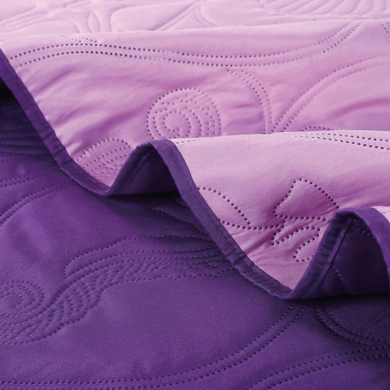 Shell Polyester Animal Print Bedding, King Bedspread + 2 Shams, Purple