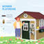 Outsunny 114cm W x 126.4cm D Playhouse with Kitchen