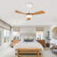 Ventilateur de plafond moderne de 42 pouces avec moteur à courant continu réversible à télécommande 3 lumières à DEL 3 couleurs à intensité variable