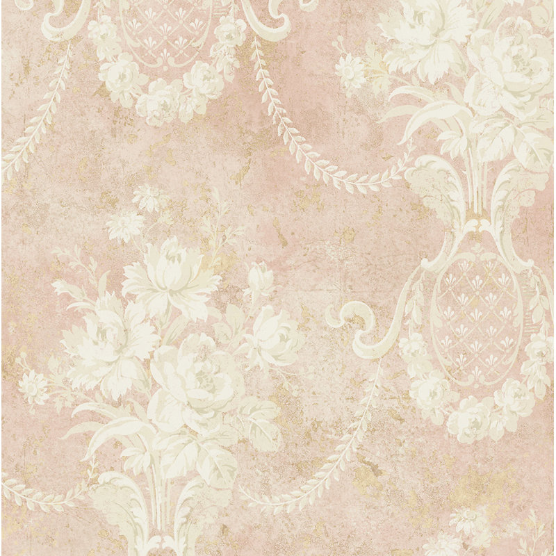 Rouleau de papier peint lisse L 33 pi x l 20,5 po Fernon, Rose