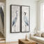 Couple de grues bleues et grises – Ensemble de 2 impressions encadrées sur toile 60 po x 20 po x 2-134739288-134739289