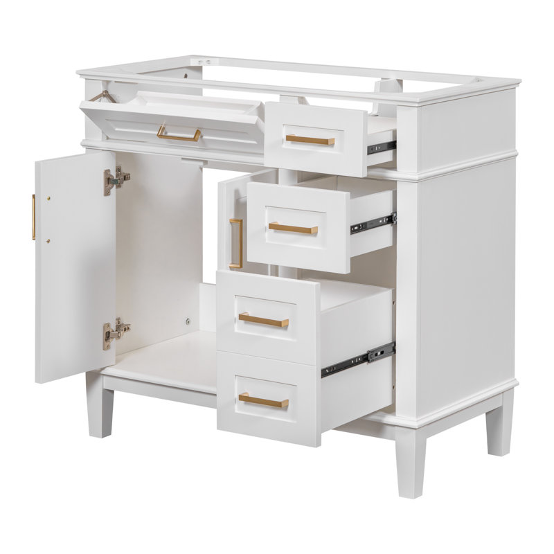 Meuble-lavabo blanc moderne (lavabo non inclus), Blanc