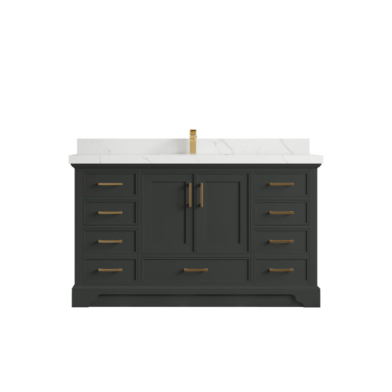 Meuble-lavabo simple avec plateau Charlotte 60