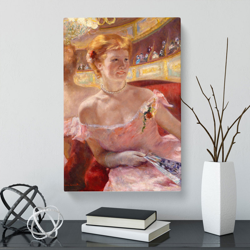 Woman With A Pearl Necklace by Mary Cassatt - Wrapped Canvas Painting, 50cm H x 35cm W x 3cm D