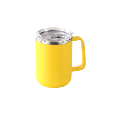 Stainless steel cup 500ML Stainless Steel Covered Water Cup Coffee Cup Double Layer Insulated Sealed Leak Proof Office Tea Cup