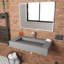 Lavabo de salle de bain rectangulaire à fixation murale Pyramid-1230345224-1221619112