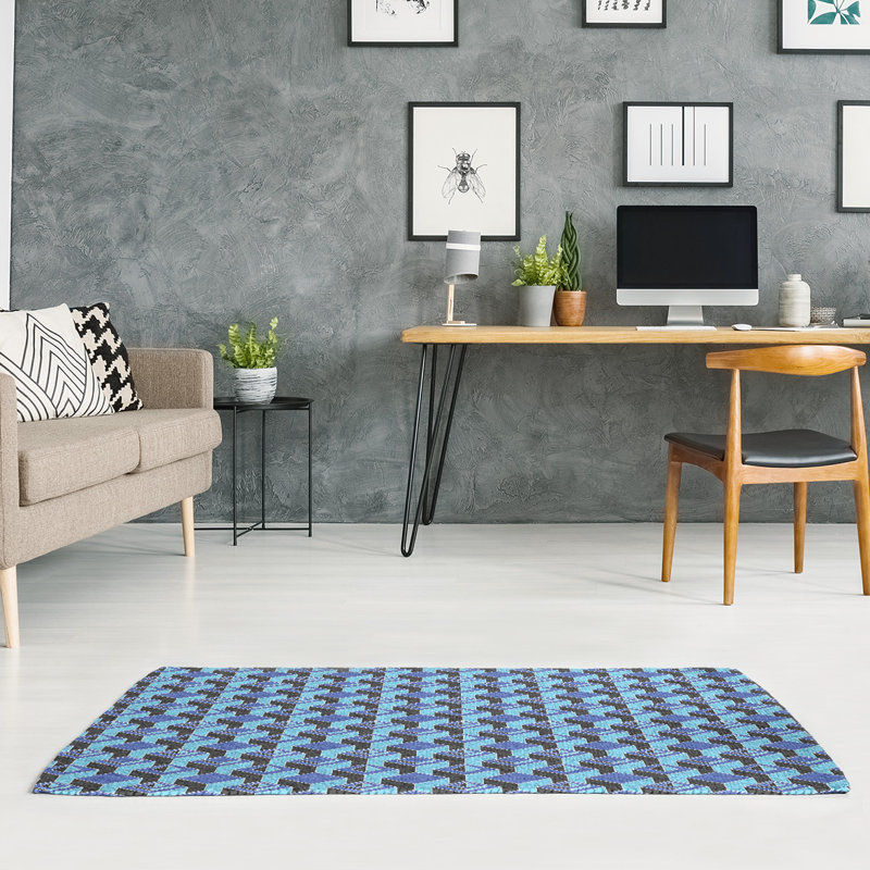 Chenille Geometric Indoor Rug, Rectangle 9' x 12'