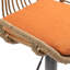 Ensemble de 2 tabourets de bar modernes pivotants avec repose-pieds réglables pour la cuisine et la salle à manger (orange)