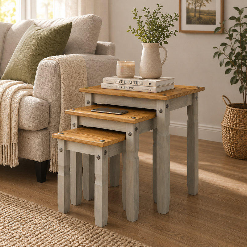 Kawamura Solid Wood Frame Nesting Tables