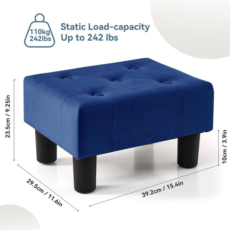 Tabouret d'appoint Estephen, Bleu