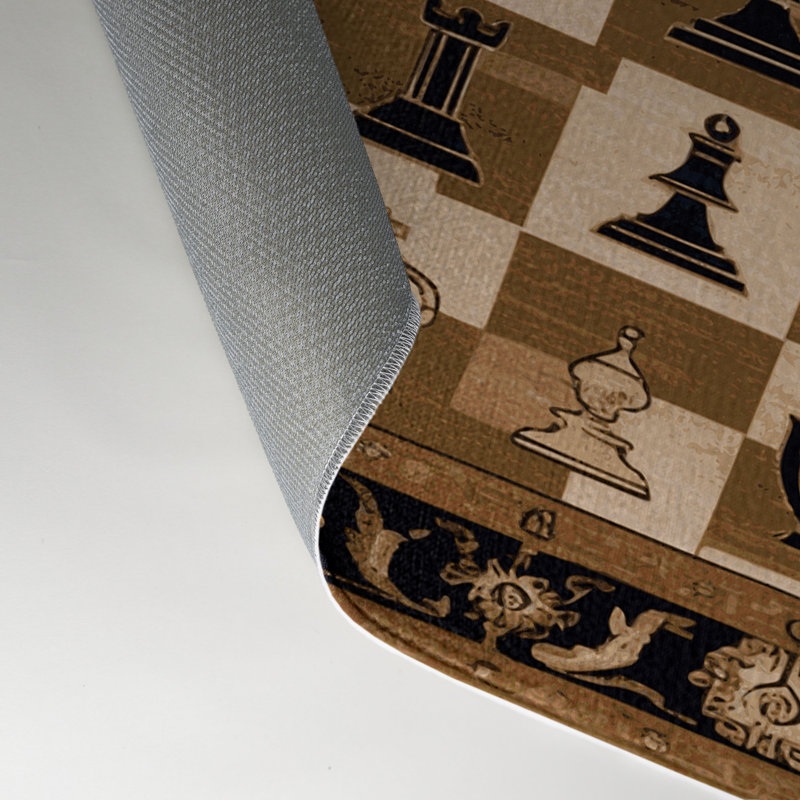 Tapis d'intérieur et d'extérieur brun français