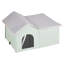 Maison pour chat pliable et chauffée avec grand abri - coussin chauffant imperméable de 18 W, élévation de la température de 20 ° C, protection contre les coupures de courant, thermostat intelligent, isolation en aluminium et coton perlé, couverture