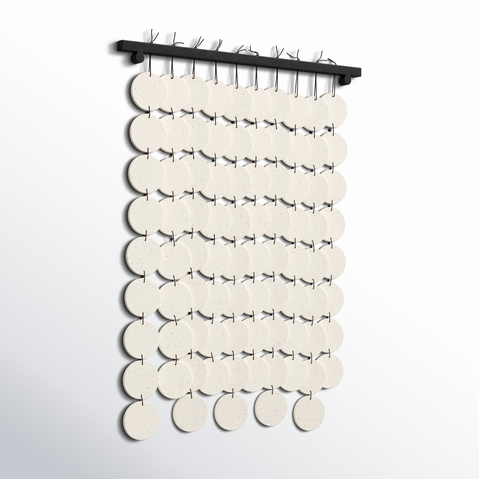 Ashe Ceramic Wall Decor, Speckled Cream