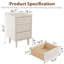  Table de chevet 3 tiroirs Mid-Century-499249014-476944965