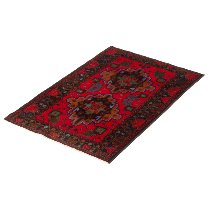Tapis rouge Teimani 3 pi 0 po x 4 pi 4 po
