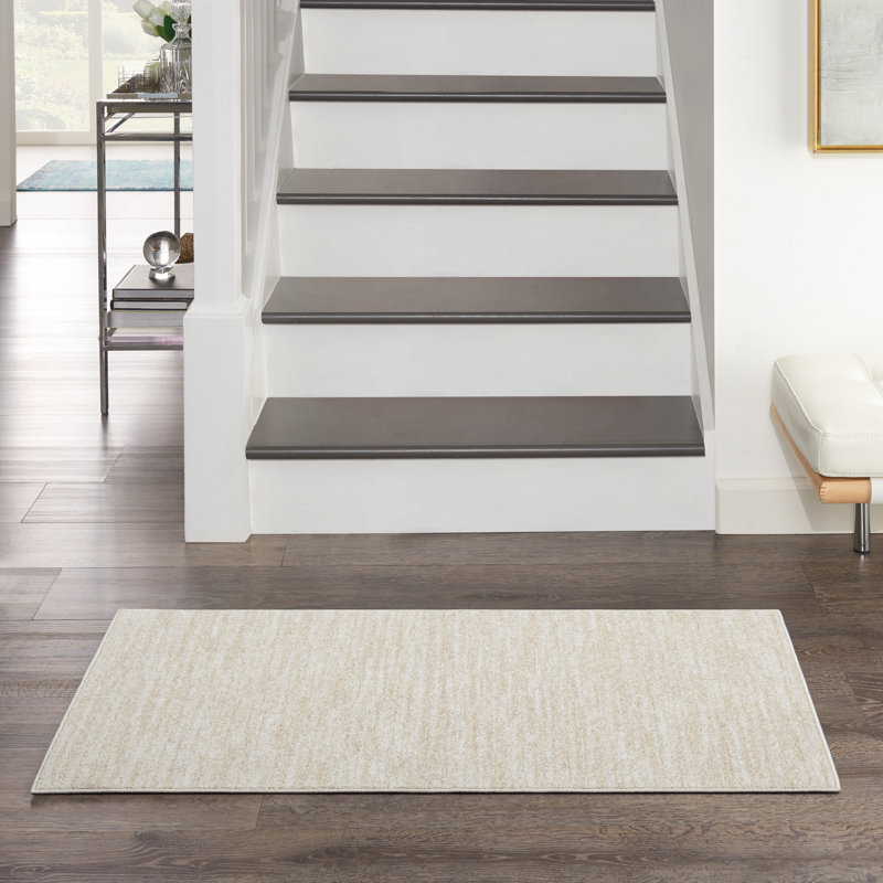 Nourison Essentials Ivory/Beige Indoor/Outdoor Area Rug, Runner 2'2" x 7'6"