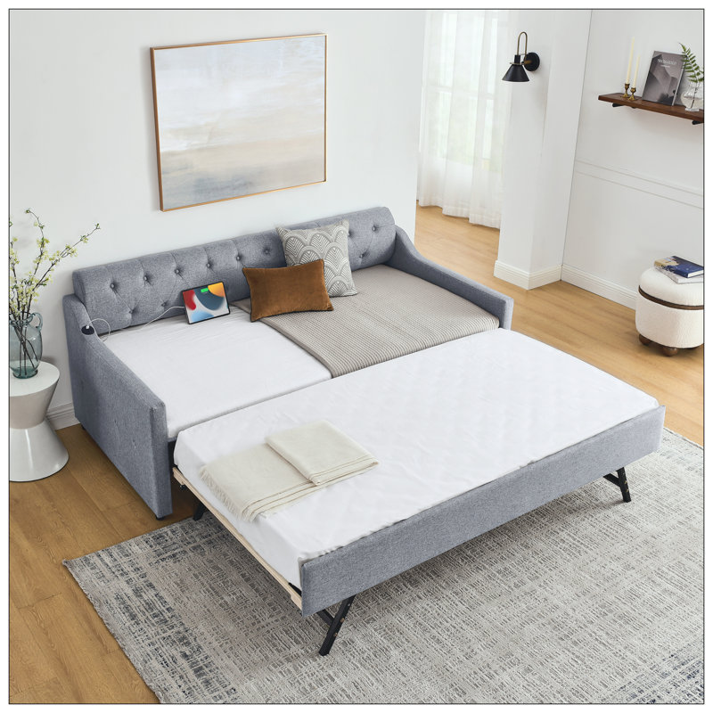 Lit pour chambre à coucher, Gris
