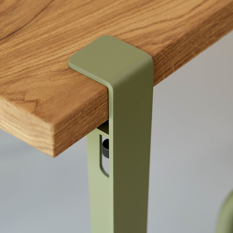Tiptoe Steel Table Legs, Khaki Green