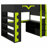Pro Gamer Loft Bed With Desk,RGB Lights,Shelves,Pegboard & Drawer-63828665