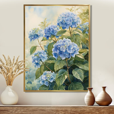 Hortensias dans la brise d'été II - Hydrangées, reproductions encadrées