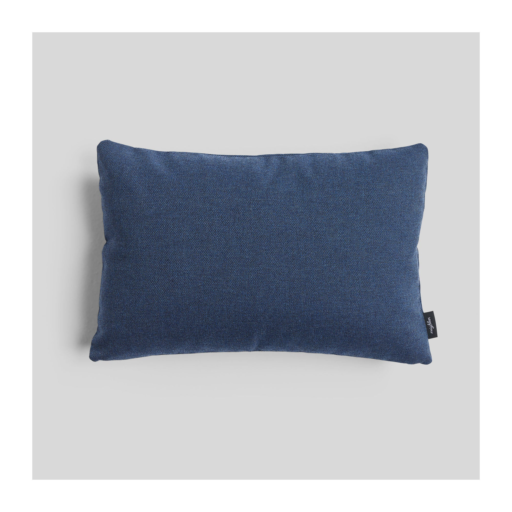Crosshatch Sunbrella® Indoor/Outdoor Throw Pillow, Rectangular, 16"H x 24"W, Indigo