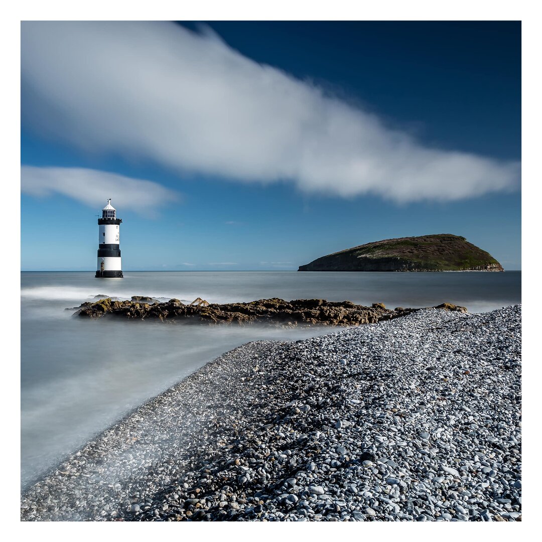 Strukturierte Fototapete Leuchtturm in Wales 1,92 m x 192 cm