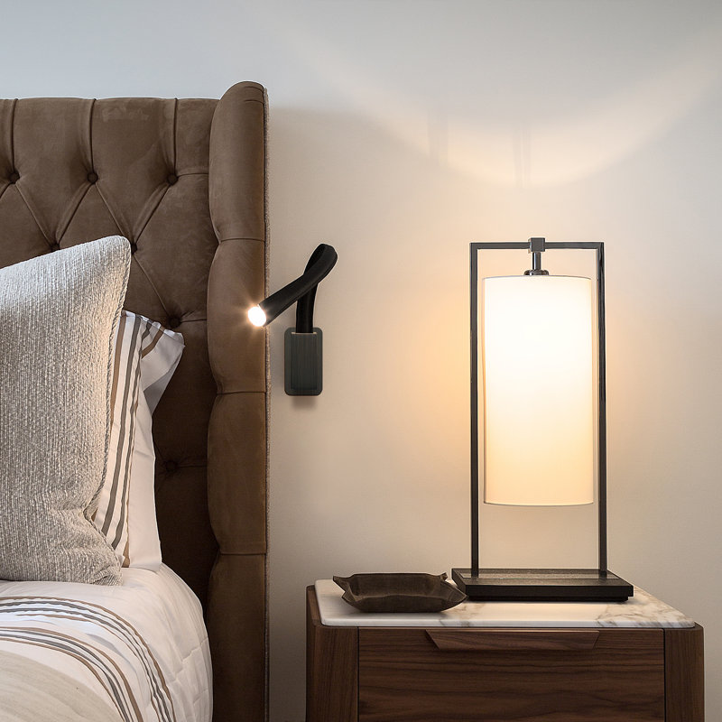 Flexiled Ap Leather 1-Light Spotlight, Satin Bronze, Black , 23.6" H x 4" W x 2" D