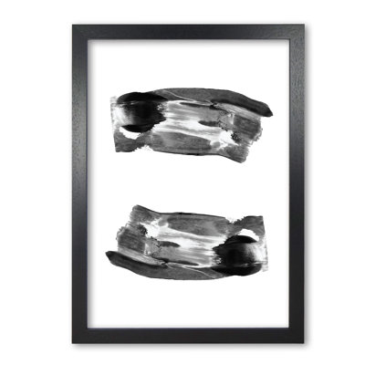 Black Abstract Paint Strokes - Print