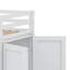 Lit mezzanine simple avec bureau, tiroirs et garde-robe-1087001671